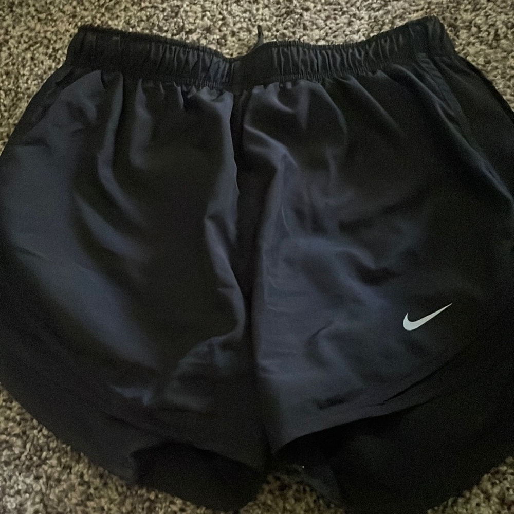 Plain black Nike Dri-Fit shorts
